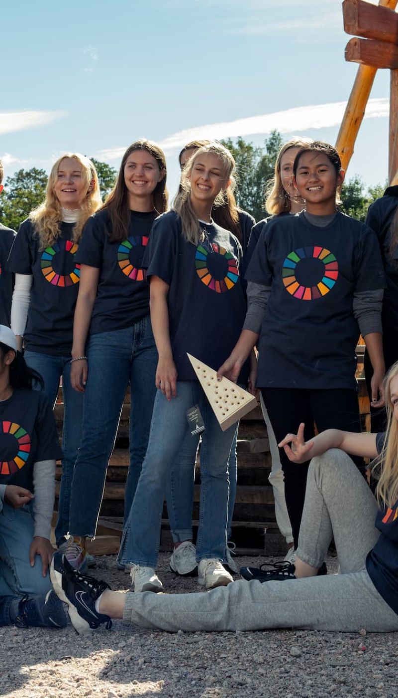 Students exploring sustainability challenges through hands-on collaboration. Open Schooling activity, FEDORAS Academy